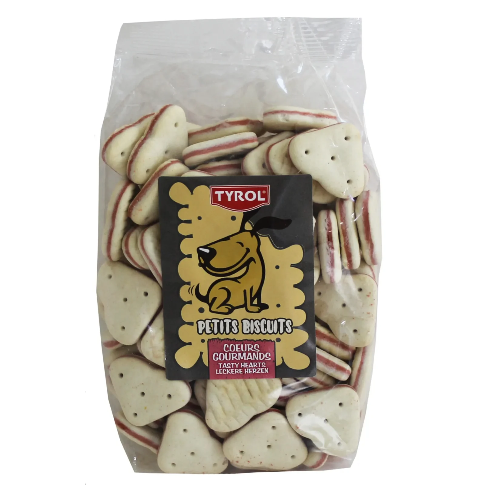 Tyrol Kex Hjärtan Hundkex Köttsmak 500 g