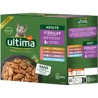 Ultima Sterilized Cat 8 x 85 g – Mix I (kyckling, kalkon, lax, öring) Begränsad tid