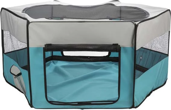 Utehage för Dvärgkanin Polyester ø 150×65cm Blå