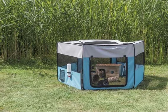 Utehage för Dvärgkanin Polyester ø 150×65cm Blå - Image 2