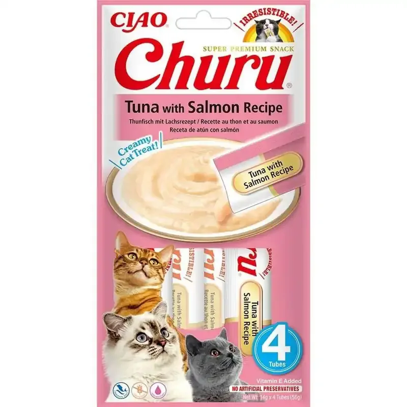 Utförsäljning Churu Creamy Puré Tonfisk och Lax