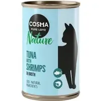 Utförsäljning Cosma Nature 6 x 140 g – Tonfisk & räkor