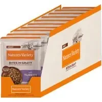 Utförsäljning Ekonomipack Nature‘s Variety Bites in Sauce Adult 44 x 85 g – Med kalkon