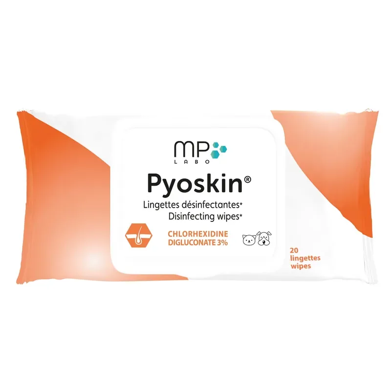 Utförsäljning MP Labo Pyoskin Desinficerande Servetter för hundar och katter 20 pcs