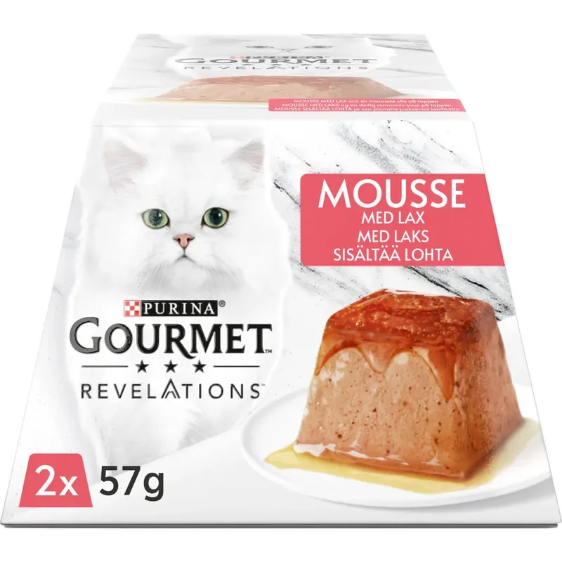 Våtfoder Revelations Mousse med Lax för Katt – 2 st á 57 g Begränsad tid