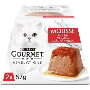 Våtfoder Revelations Mousse med Oxkött för Katt – 2 st á 57 g Begränsad tid