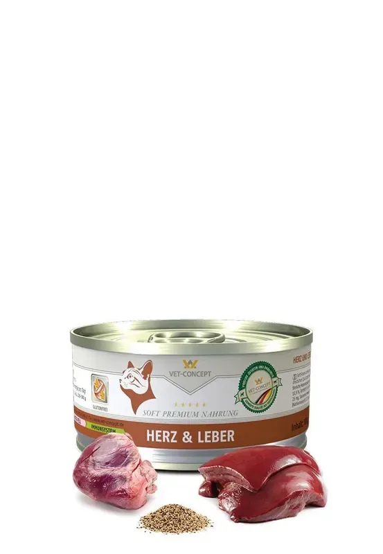 Vet Concept Cat Menu hjärta & lever 6 x 100 g för katter Handla nu