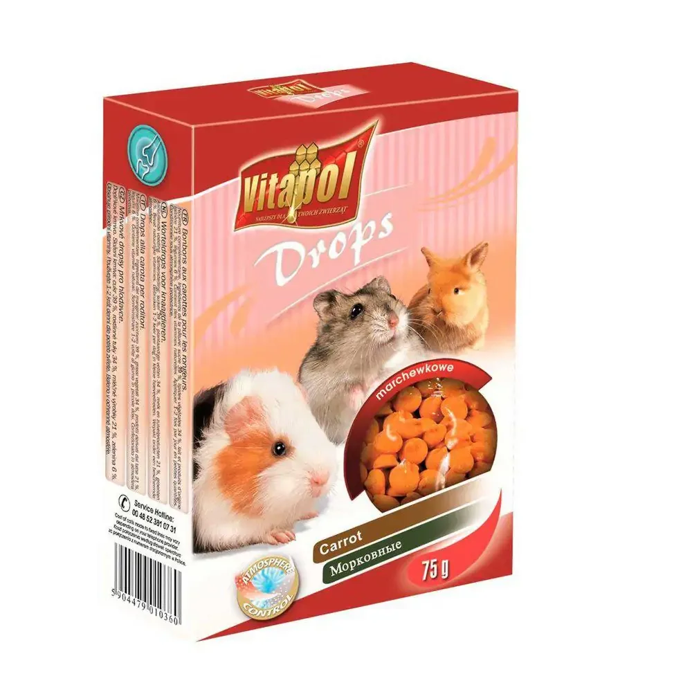 Vitapol Morotsdrops För Gnagare 75 g