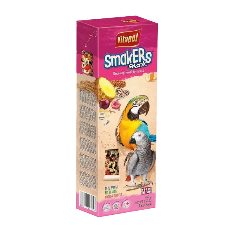 Vitapol Smakers Maxi Papegoja Fruktmix – 450 G
