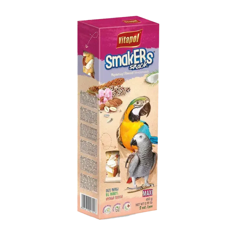 Vitapol Smakers Maxi Papegoja Mandel – 450 G