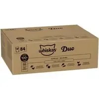 Whiskas 1+ Adult i portionspåse 84 x 85 g – Surf and Turf Duo i gelé Handla nu
