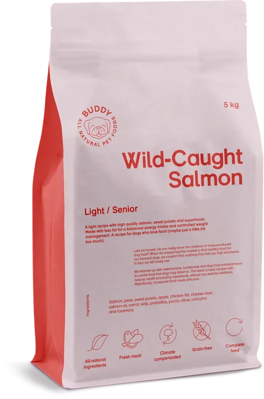 Wild Caught Salmon Torrfoder för Hund – 5 kg Trygg betalning