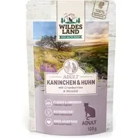 Wildes Land Cat 12 x 100 g – Kanin & kyckling med tistelolja Nedsatt pris