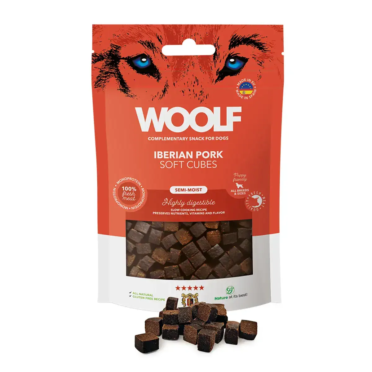 WOOLF Soft Cubes Iberisk Fläsk – 100g