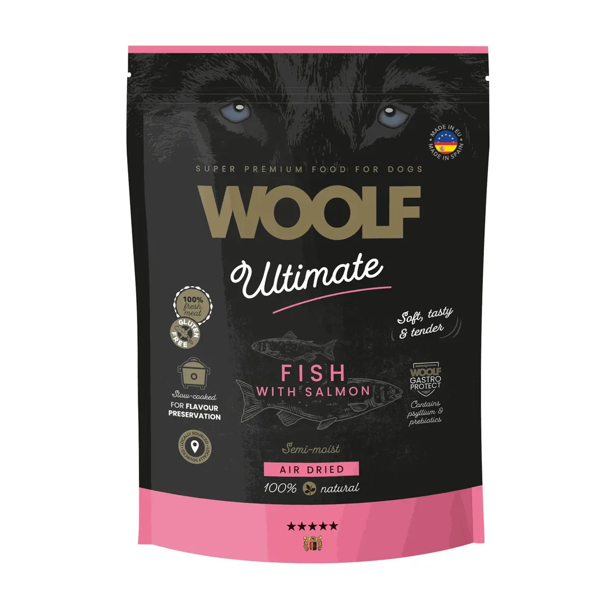 WOOLF Ultimate semi-moist hundfoder Fisk med Lax – 1kg