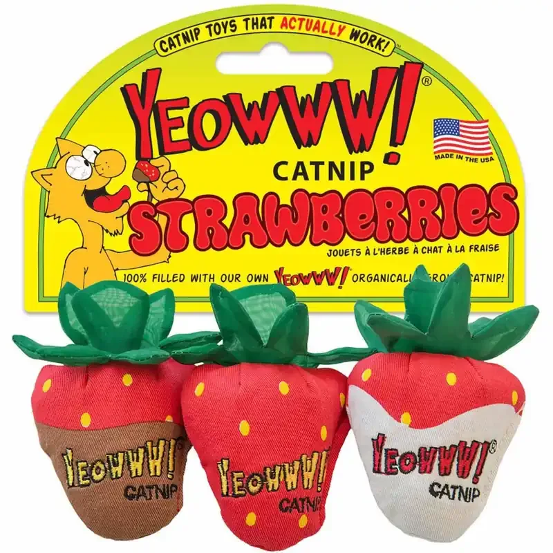 Yeowww Catnip Jordgubbe Mix – 3 st / Mix Begränsat antal