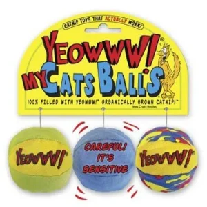 Yeowww Kattleksak med Kattmynta Bollar 3-p