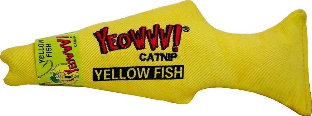 Yeowww Kattleksak med Kattmynta Gul Fisk
