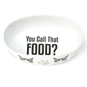 YOU CALL THAT FOOD 7″ Oval Bowl, White