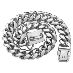 ZACK – Exklusivt Hundhalsband i Rostfritt Stål. – Tidlös Elegans i Silver och Guld, Hållbar och Hygienisk Design, Flera Storlekar