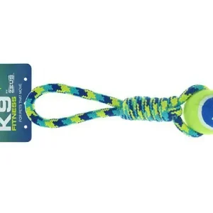 Zs K9 Tennisball Rope Tug With Ball 31cm